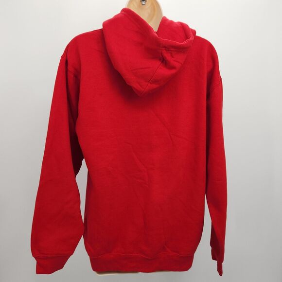 WI State Pullover Hoodie Women's Medium Red Cotton Blend Sweatshirt Souvenir - Picture 8 of 12